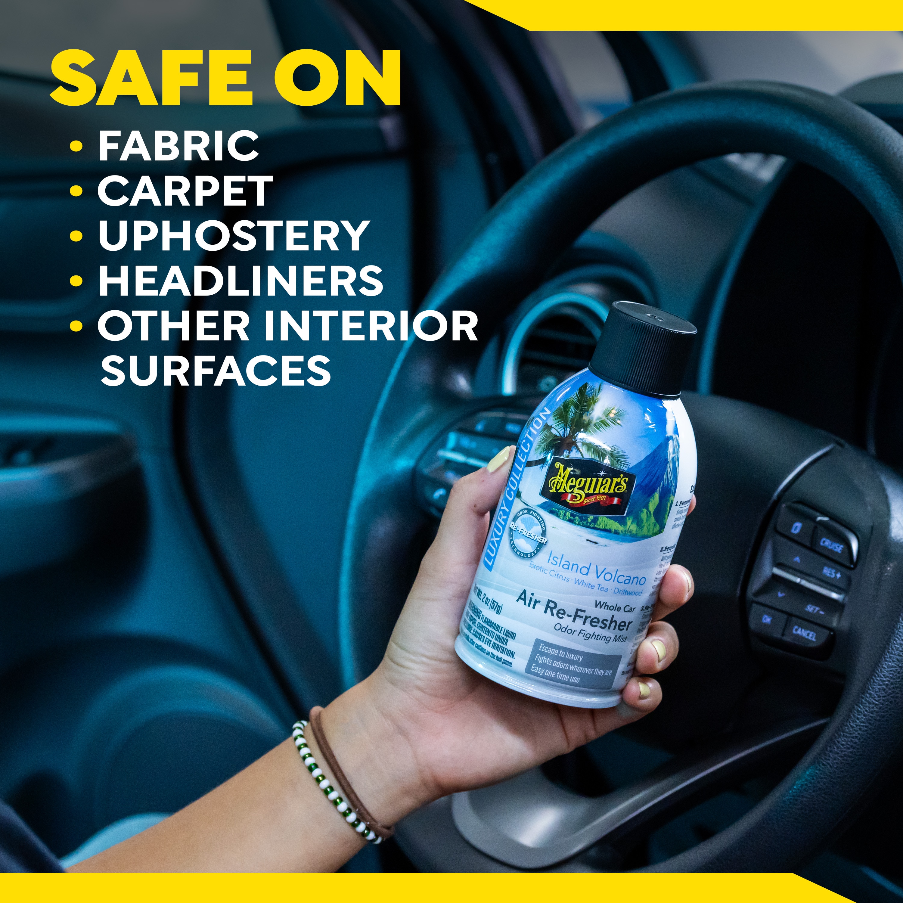 Meguiar's Car Air Refresher Odor Fighting Mist – Island Volcano